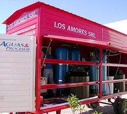 La planta móvil, innovación sunchalense (Prensa Aguas).