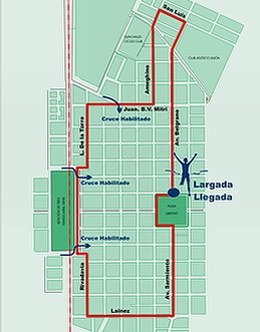 El recorrido de la maratón.
