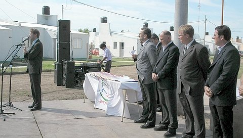 Toselli durante el acto de ayer.