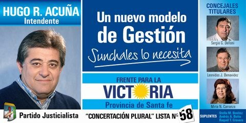 El afiche que en esta campaña presenta al candidato.