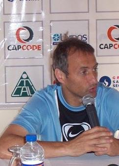 Héctor Baldassi en su reciente visita a la ciudad (Prensa Unión).
