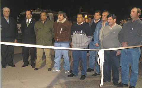 Los héroes de Malvinas presentes en el acto.