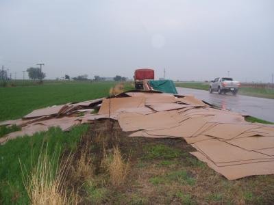 Imagen de cómo quedó el lugar tras el accidente (FM Libertad).