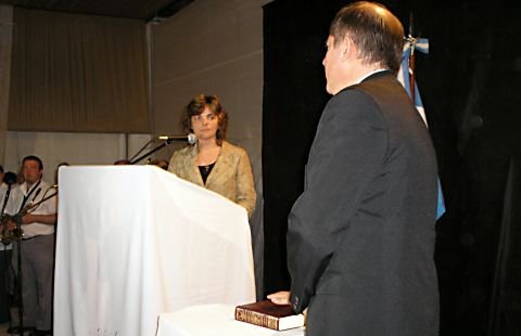 El momento de la jura, un año atrás (Archivo).