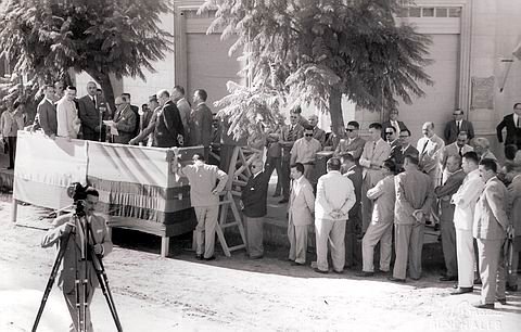 Momento histórico para la ciudad, acto de inauguración del Banco Rural (Luis Fissore).