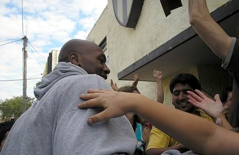 Battle fue recibido como un sunchalense más al coronarse campeón (Archivo).