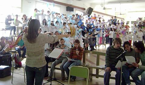 Un momento del ensayo de la pasada semana.