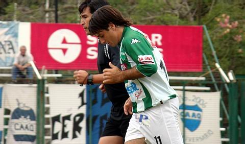 Cinturión, luego de abrir el marcador en la tarde de ayer.