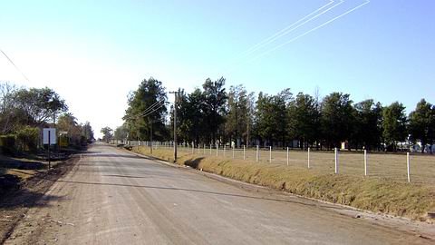 La calle Gabasio, a la derecha el predio de la cooperativa Ganadera.