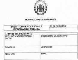Detalle del formulario que se puede retirar del municipio.