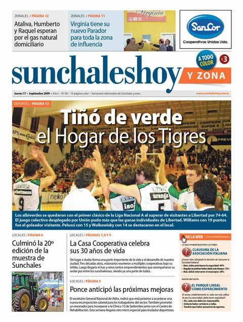 Son 40 ya las semanas de permanencia del semanario sunchaleshoy. Son 40 ya las semanas de permanencia del semanario sunchaleshoy.