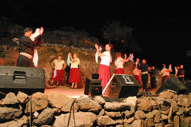 El ballet "Suncho y Pampa", en plena actuación (Foto: Diego Rosso).