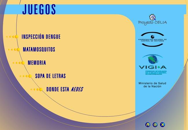 La sección "Juegos" para que los más pequeños puedan sumarse y participar.