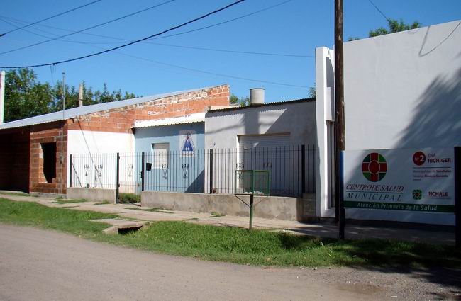 El pequeño centro cívico del barrio 9 de Julio.