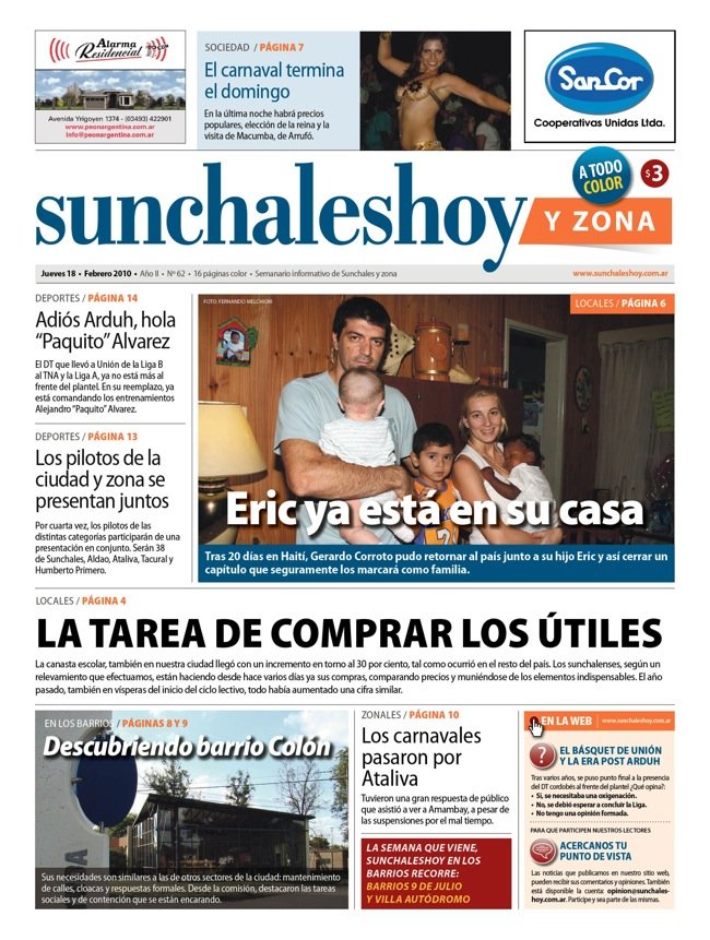 sunchaleshoy y zona, esta semana sunchaleshoy y zona, esta semana