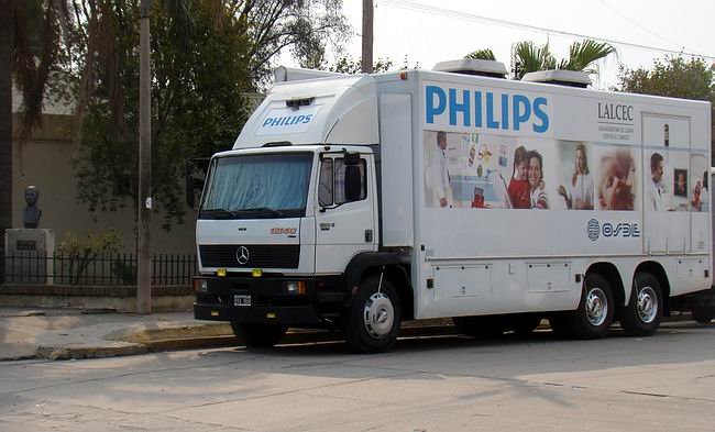 El Camión de la Mujer que está de visita en la ciudad.