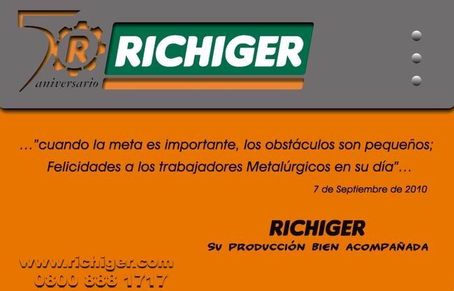 El saludo de Richiger a todos sus trabajadores.