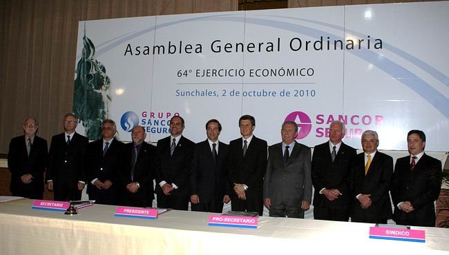 El Consejo de Administracion 2010-2011 (Foto: Prensa Sancor Seguros).