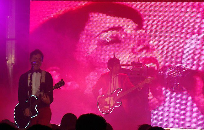 Miranda, en plena actuación.