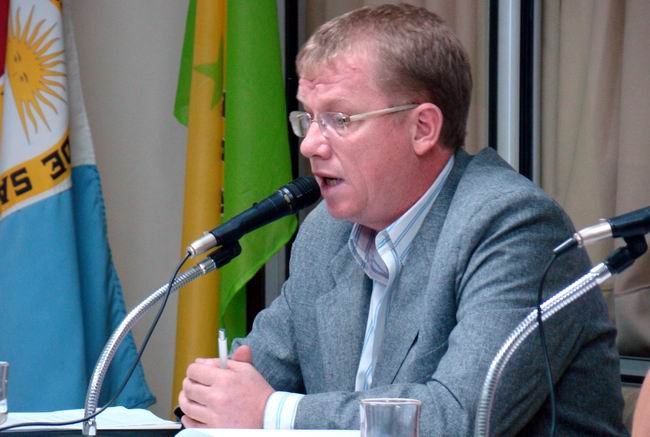 Lamberti en su anterior banca, en el Concejo (Archivo).