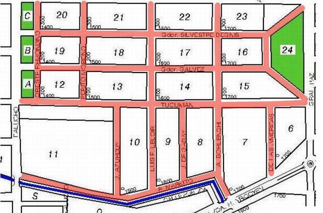 El mapa muestra el alcance que tendría esta etapa en el barrio Colón.