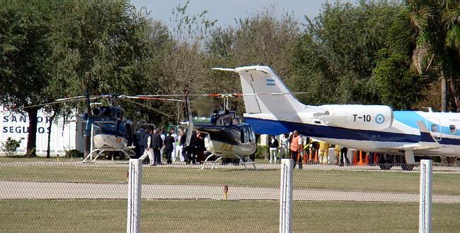 El operativo que recibió a Cristina, el año pasado (archivo).