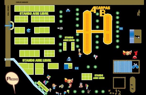 Mapa del predio de la expo sunchalense.