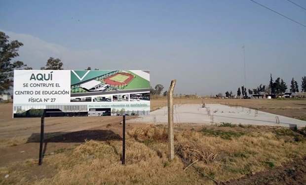 El actual emplazamiento del futuro Centro de Educación Física (Foto: Facebook).