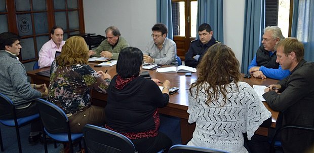 La reunión realizada con los responsables provinciales de seguridad (Prensa Municipalidad).
