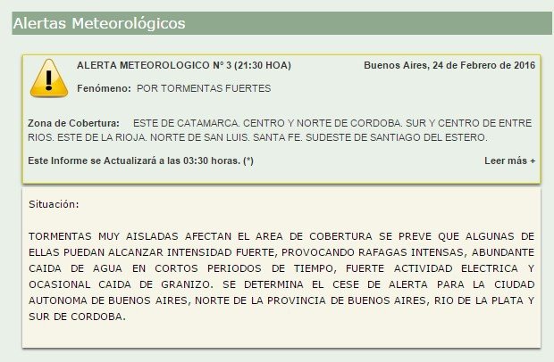 Alerta Meteorologico 240216