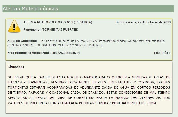Alerta Meteorologico 250216