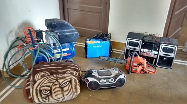 Los elementos recuperados del campo (Prensa Ministerio).