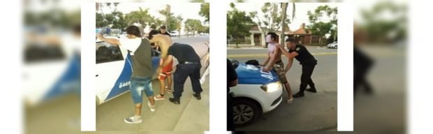 Dos momentos del operativo de seguridad implementado (Fotos: Prensa URV).